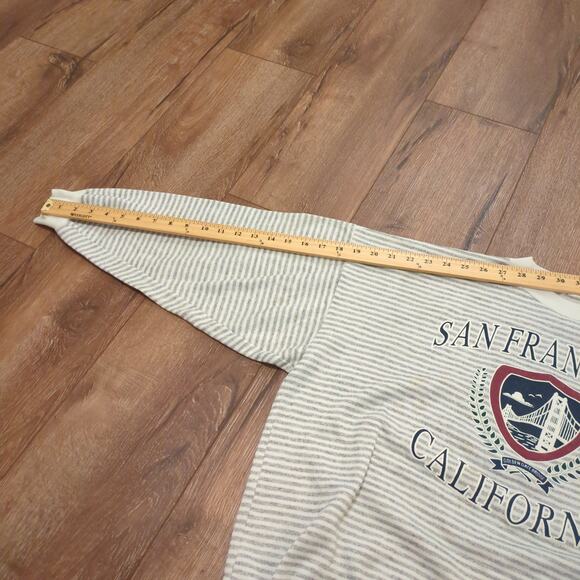 VTG San Francisco California Adult XL Sweatshirt Striped Golden State Warriors - Picture 6 of 9